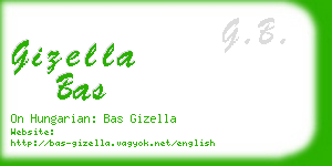 gizella bas business card